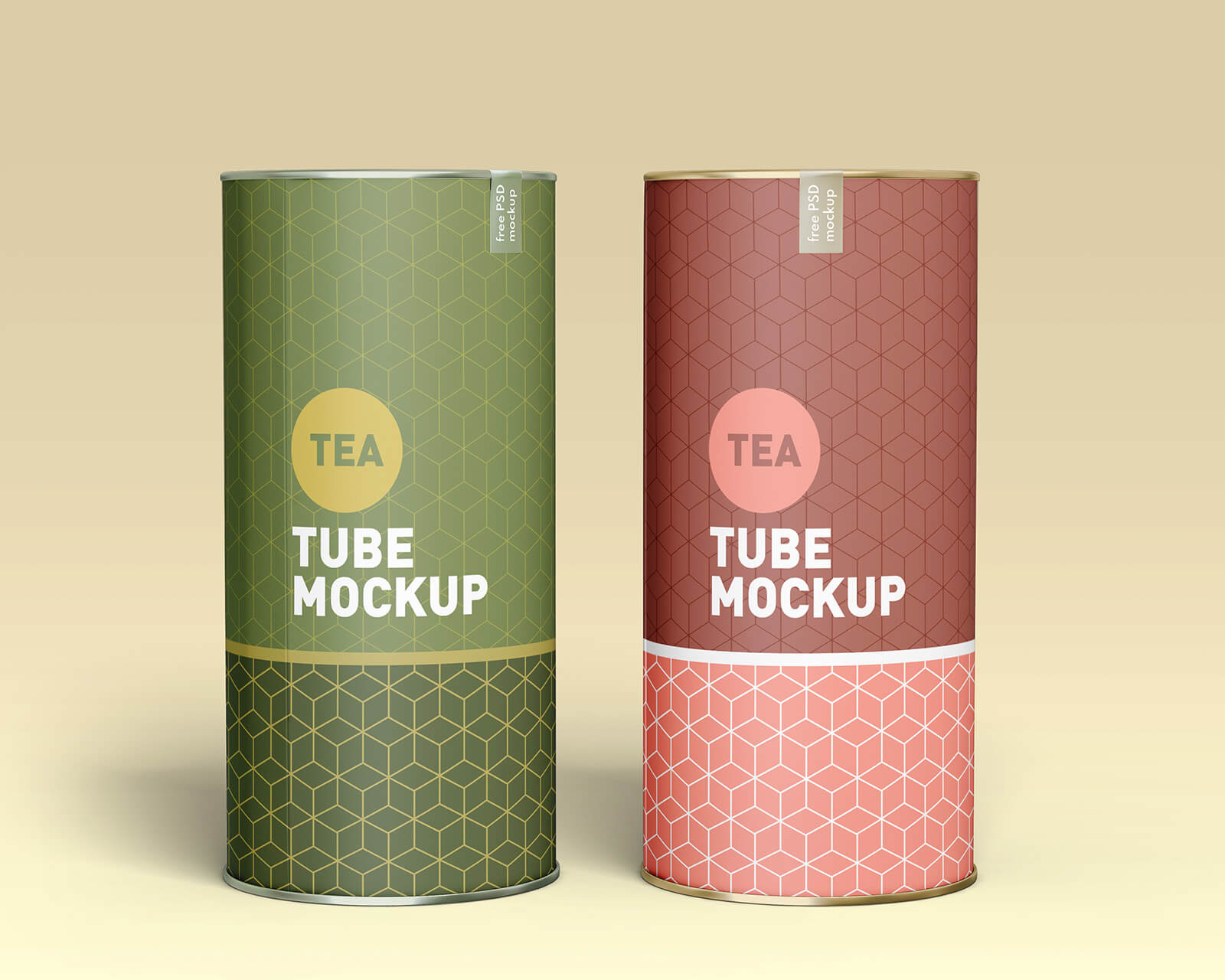 Free Poster with Paper Tube Mockup, Free PSD Mockup