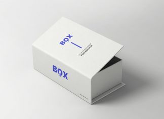 Free Lid Box Packaging Mockup PSD