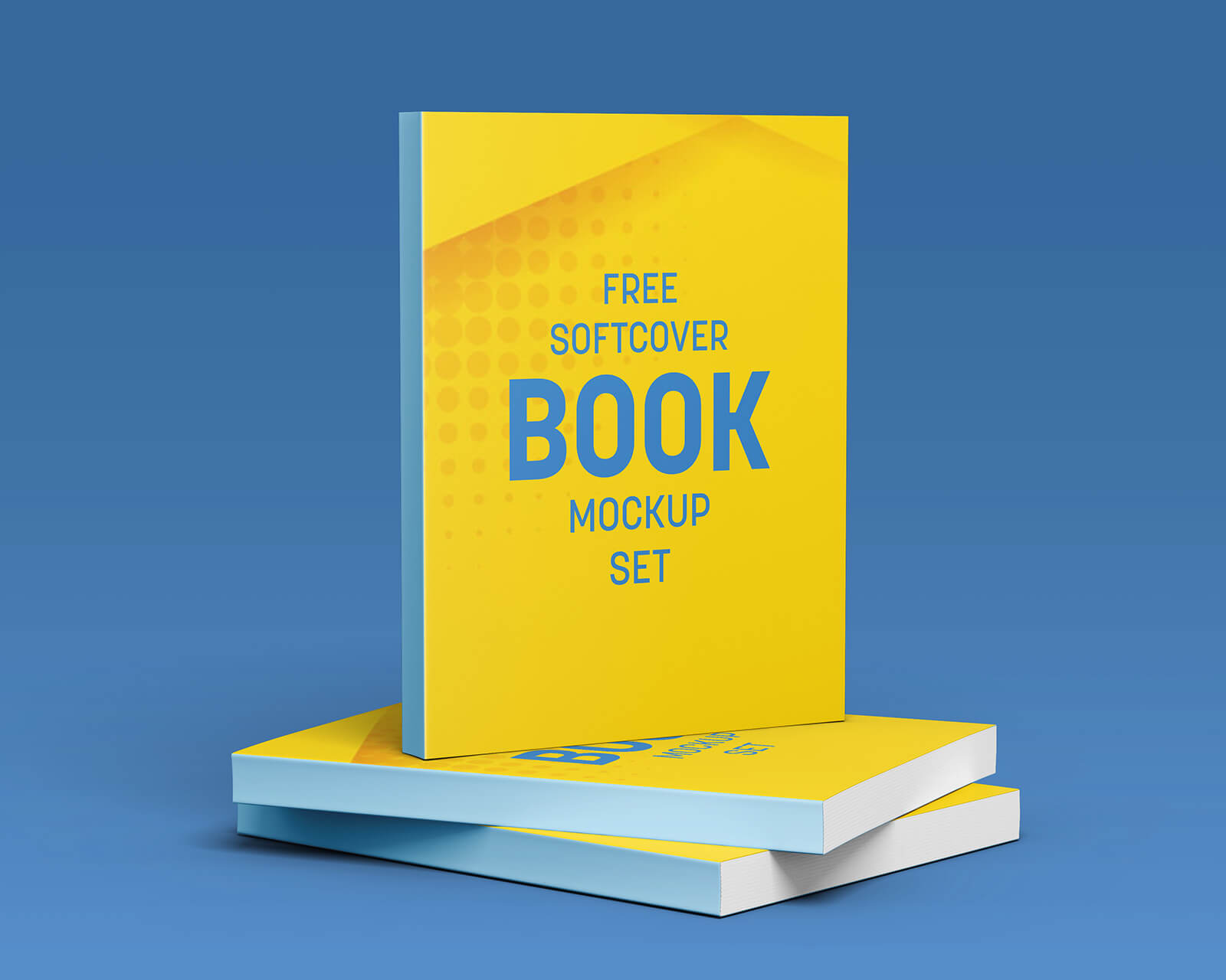 Free Perfect Bound Softcover Book Mockup PSD Set