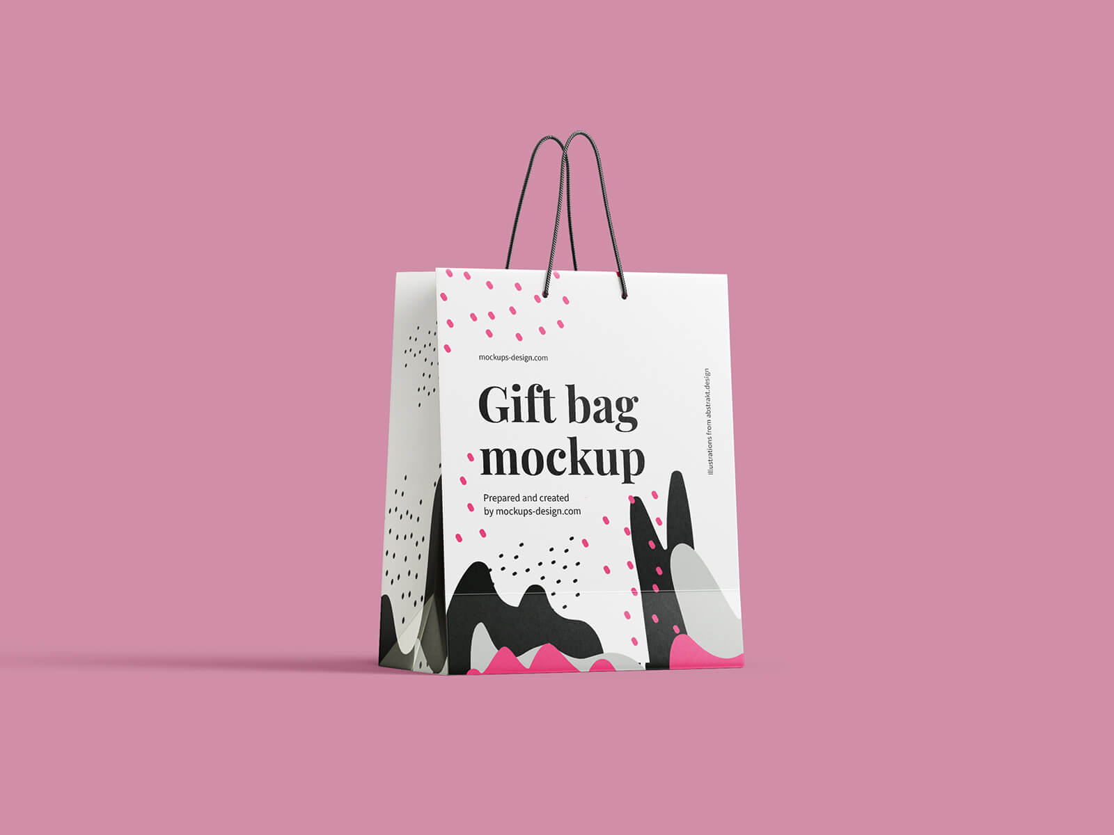 Free Small Paper Gift Bag Mockup PSD Set