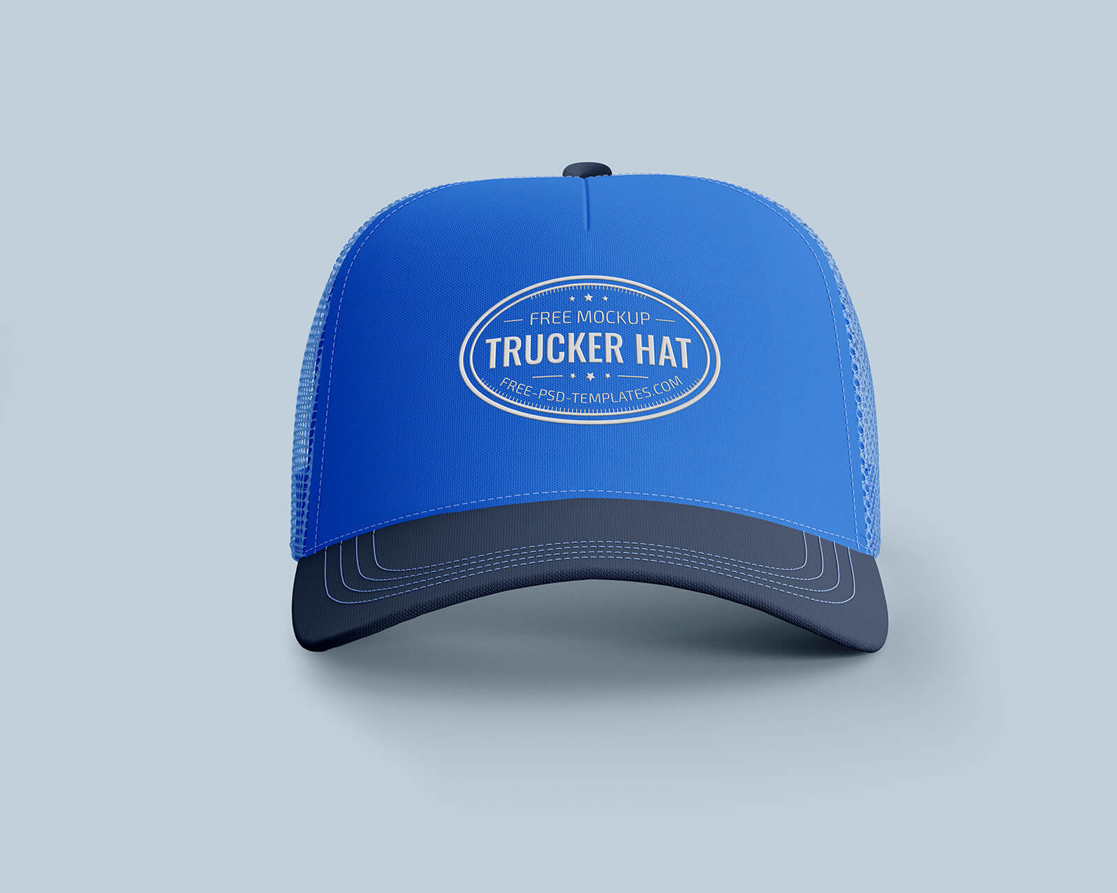 Free Trucker Mesh Cap Mockup PSD Set