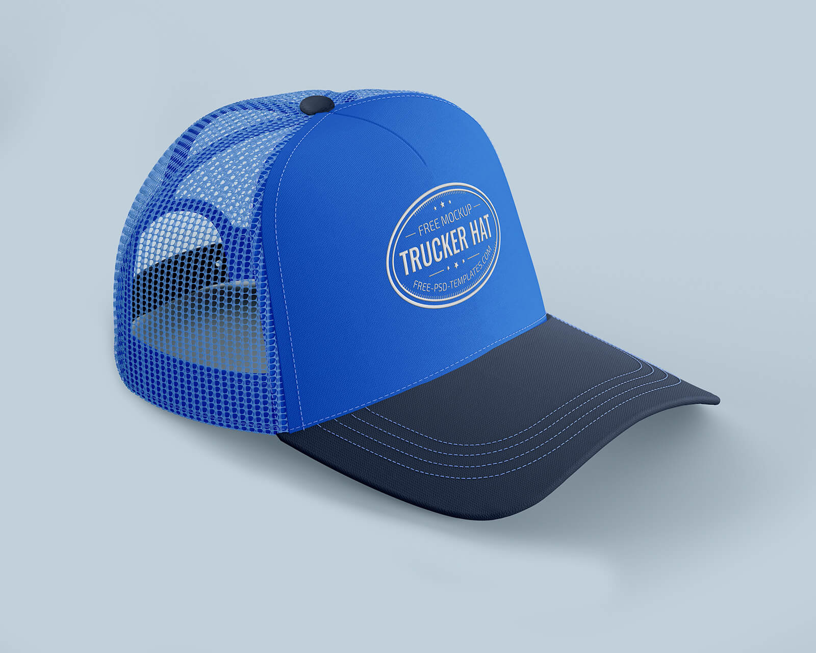 Free Trucker Mesh Cap Mockup PSD Set