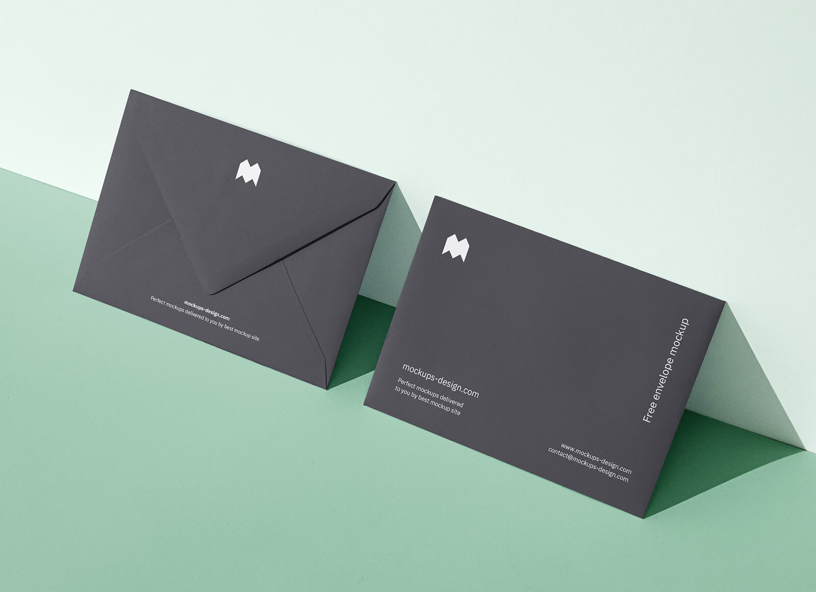 Premium PSD  Envelope with business card mockup