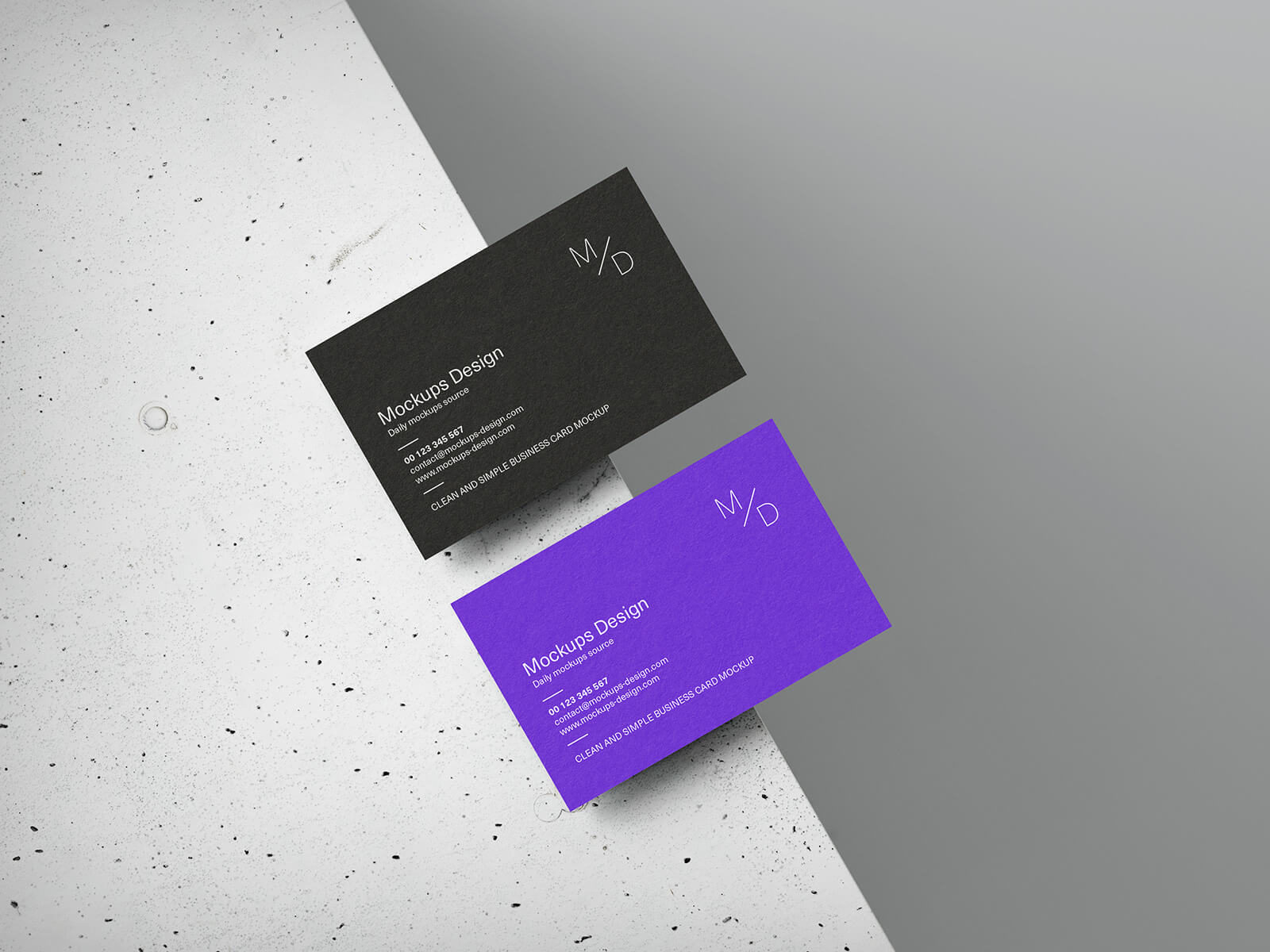 5 Free Concrete Cube Business Card Mockup PSD Files