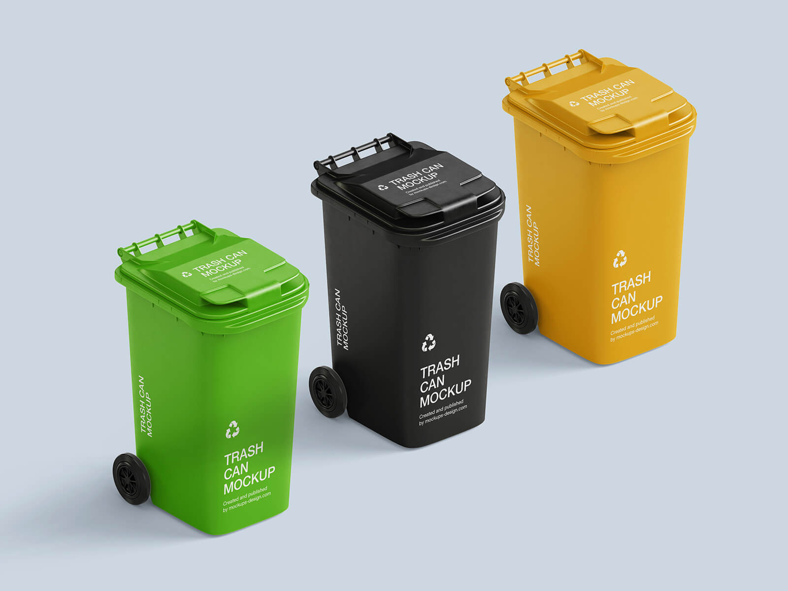 Free Garbage Bin Trash Can Mockup PSD File