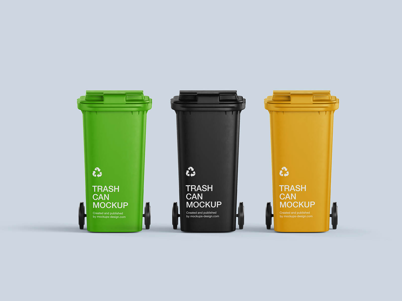 Free Garbage Bin Trash Can Mockup PSD File