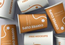 Free Coffee Cups Mockup PSD