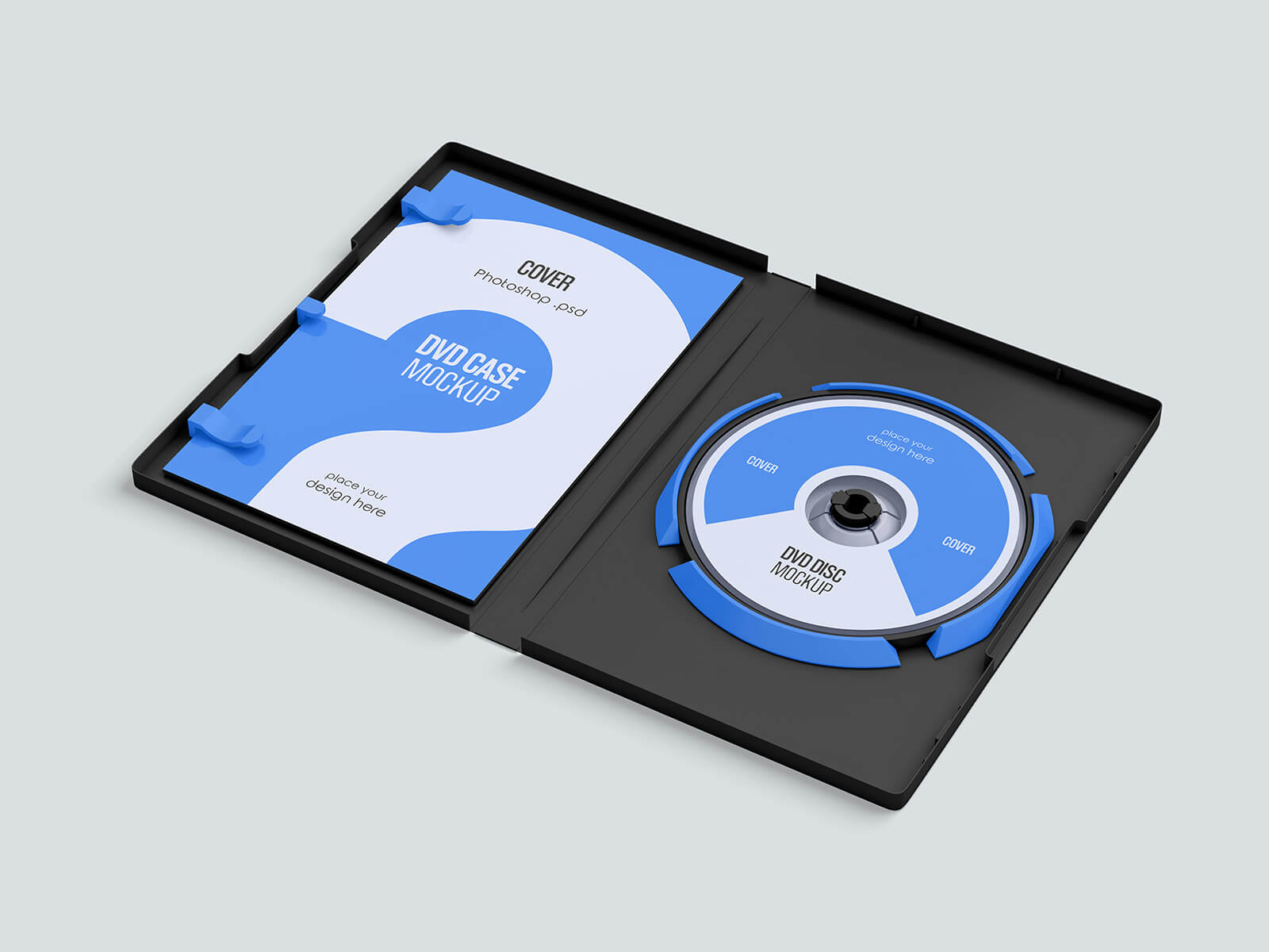 Free DVD Plastic Case Mockup PSD Set