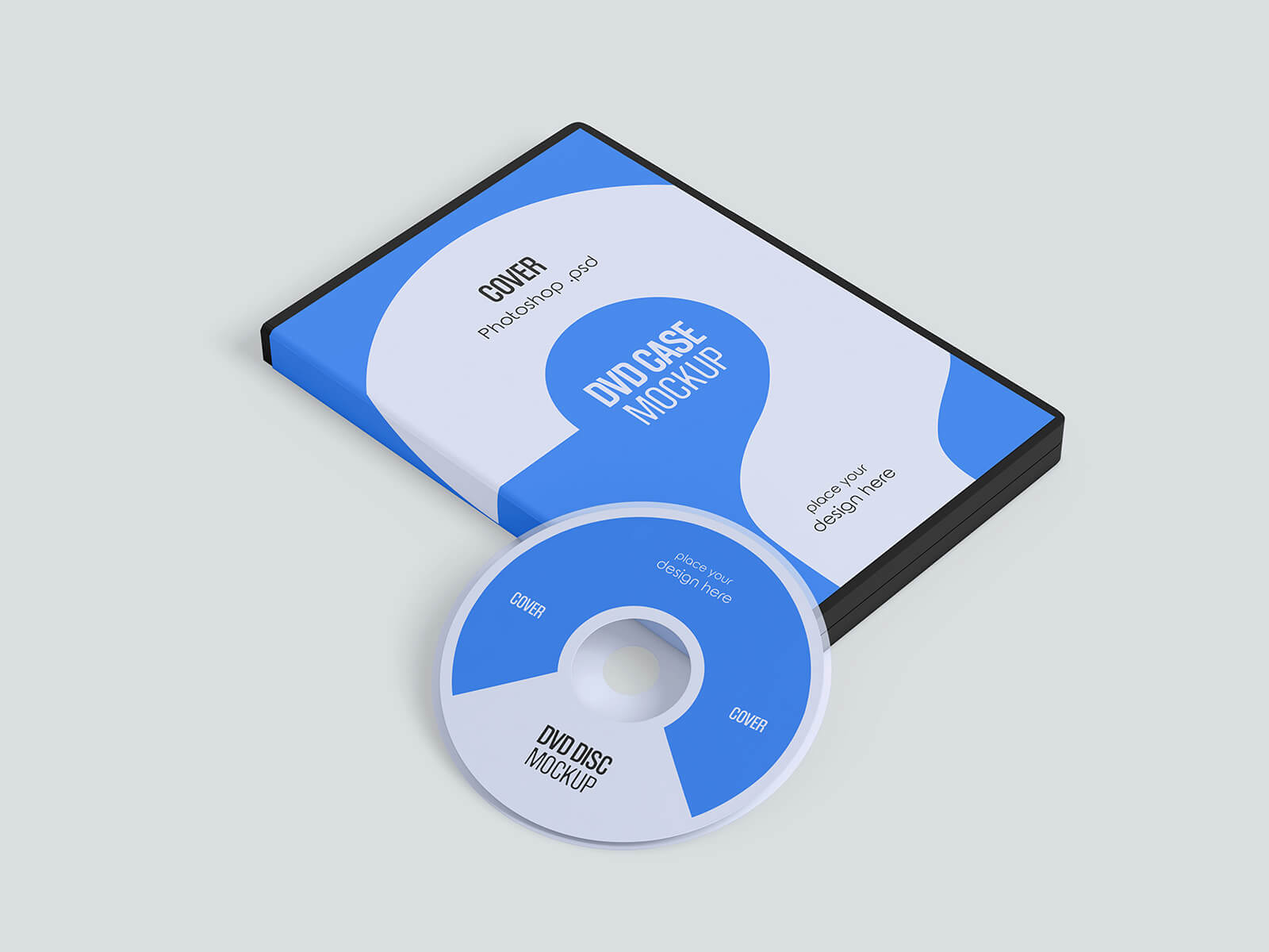 Free DVD Plastic Case Mockup PSD Set