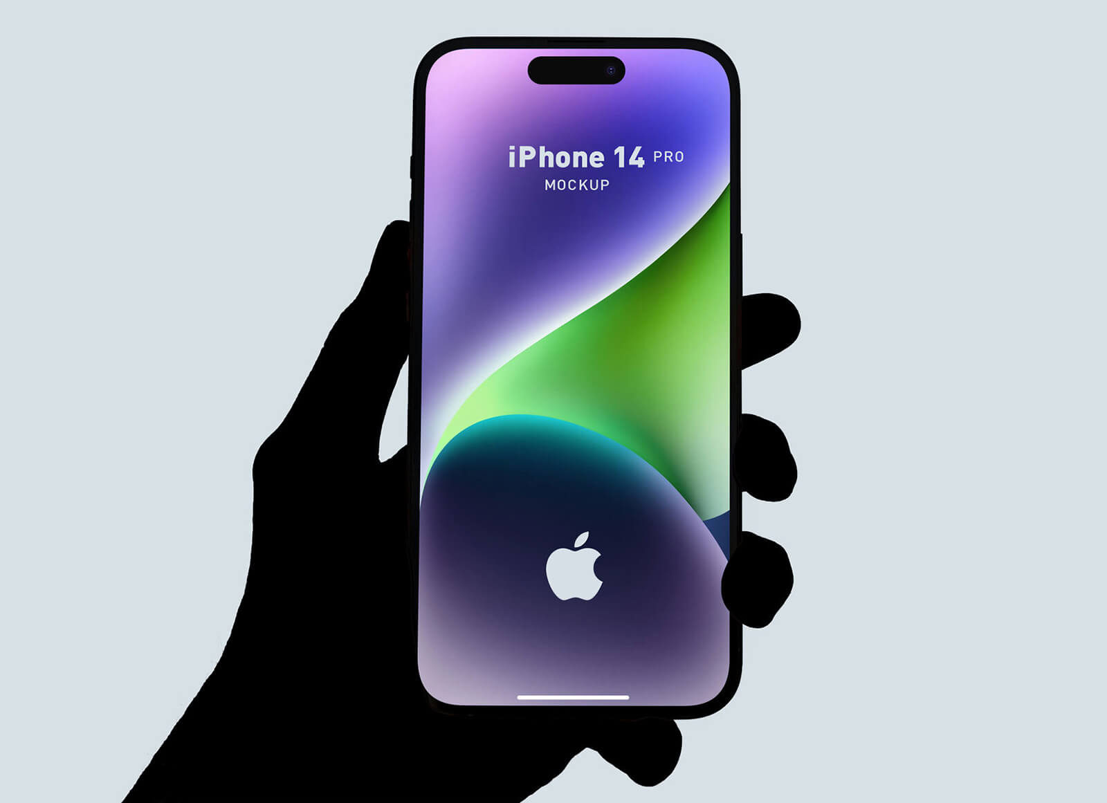 Free Hand Holding Silhouette Iphone 14 Pro Mockup Psd Good Mockups