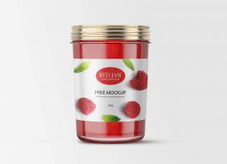 Free-Red-Jam-Glass-Jar-Mockup-PSD