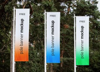 Free-Street-Pole-Banners-Mockup-PSD
