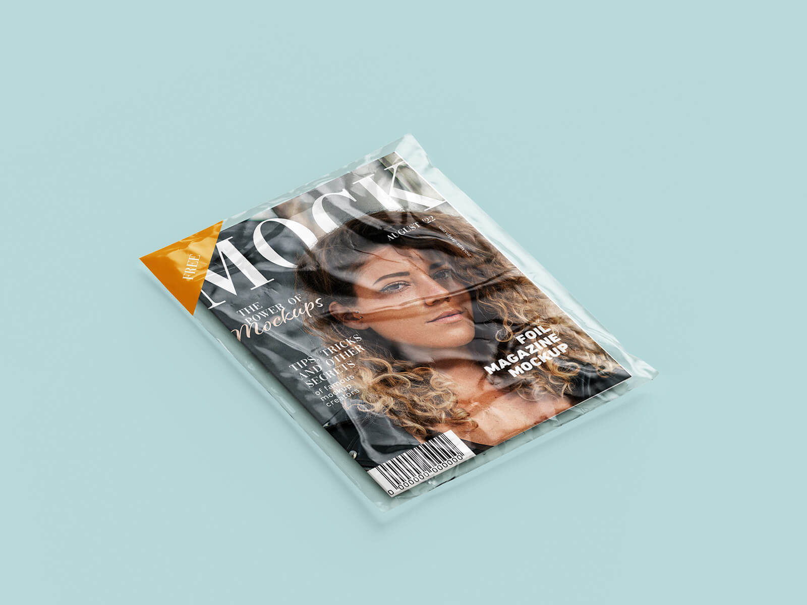 Free Transparent Foil Magazine Mockup PSD Set