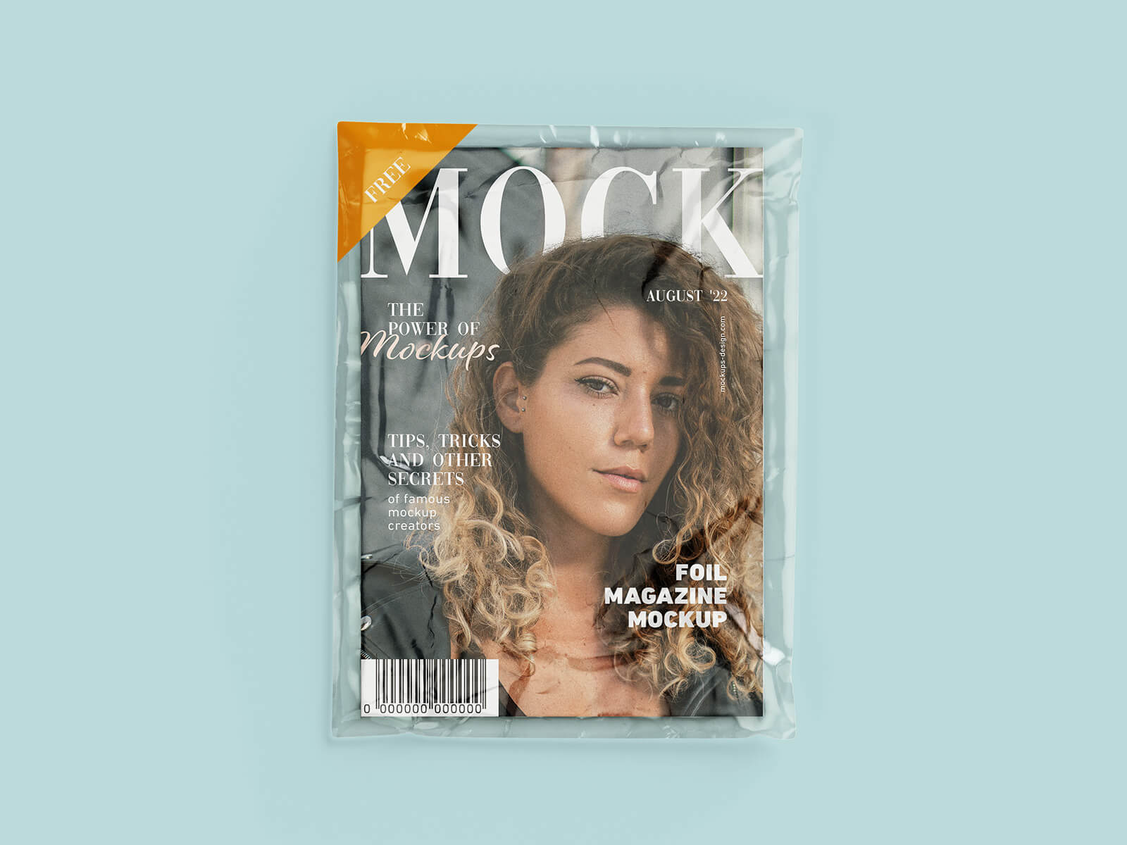 Free Transparent Foil Magazine Mockup PSD Set