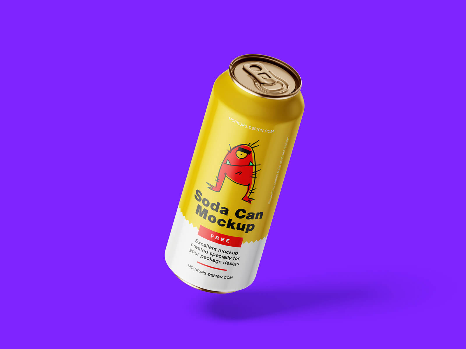 4 Free Soda Tin Can Mockup PSD Files