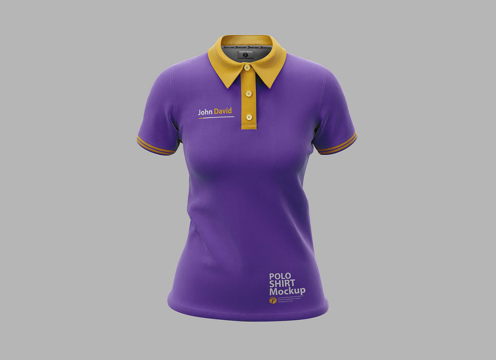 Free 3D Female Polo T-Shirt Mockup PSD - Good Mockups