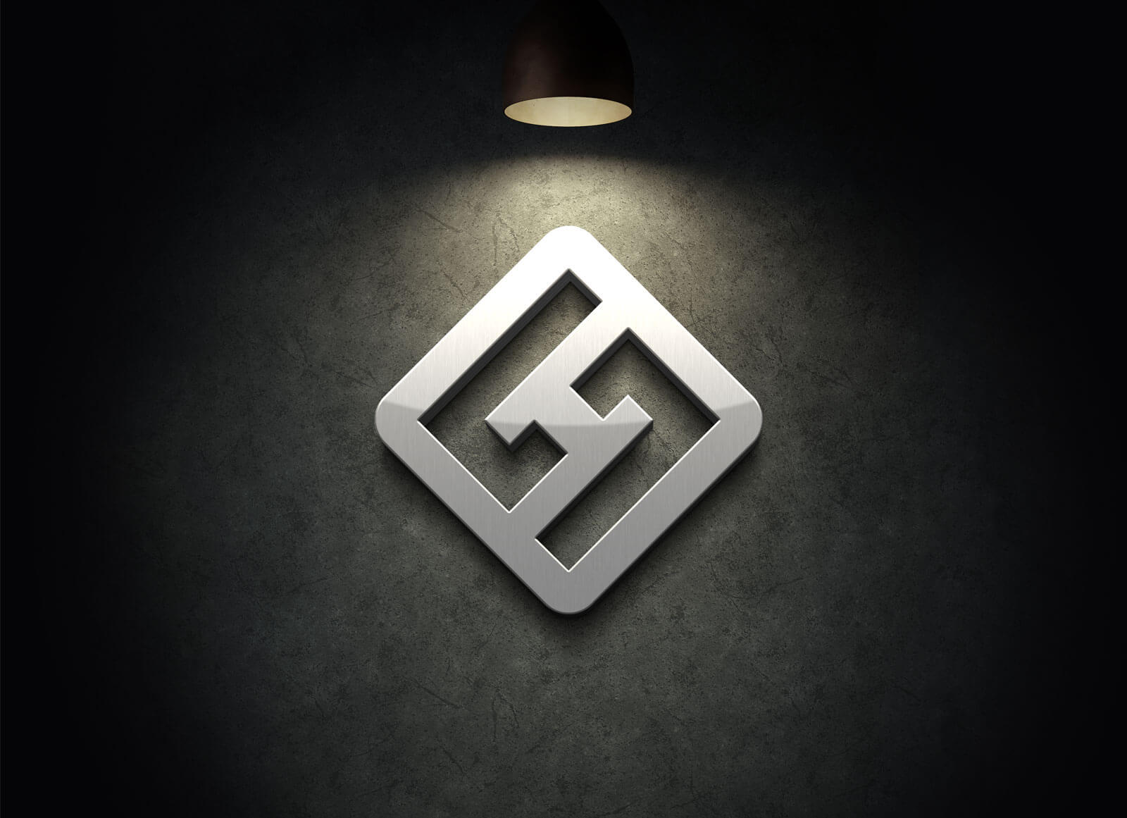 Free 3d Logo On The Wall Mockup Psd Good Mockups