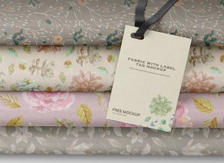 Free-Folded-Fabric-with-Label-Tag-Mockup-PSD