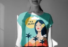 Free-Loose-Fit-Women's-T-Shirt-Mockup-PSD