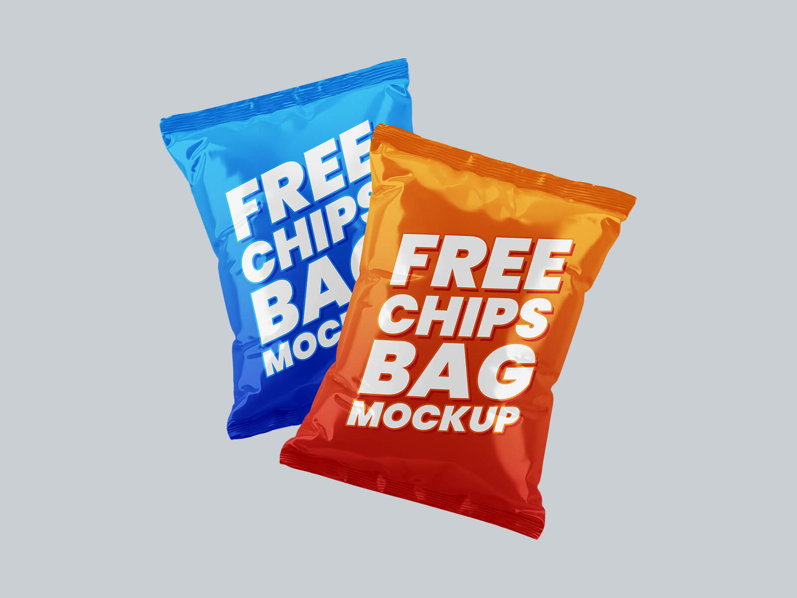 Free Potato Chips Bag Mockup PSD Set