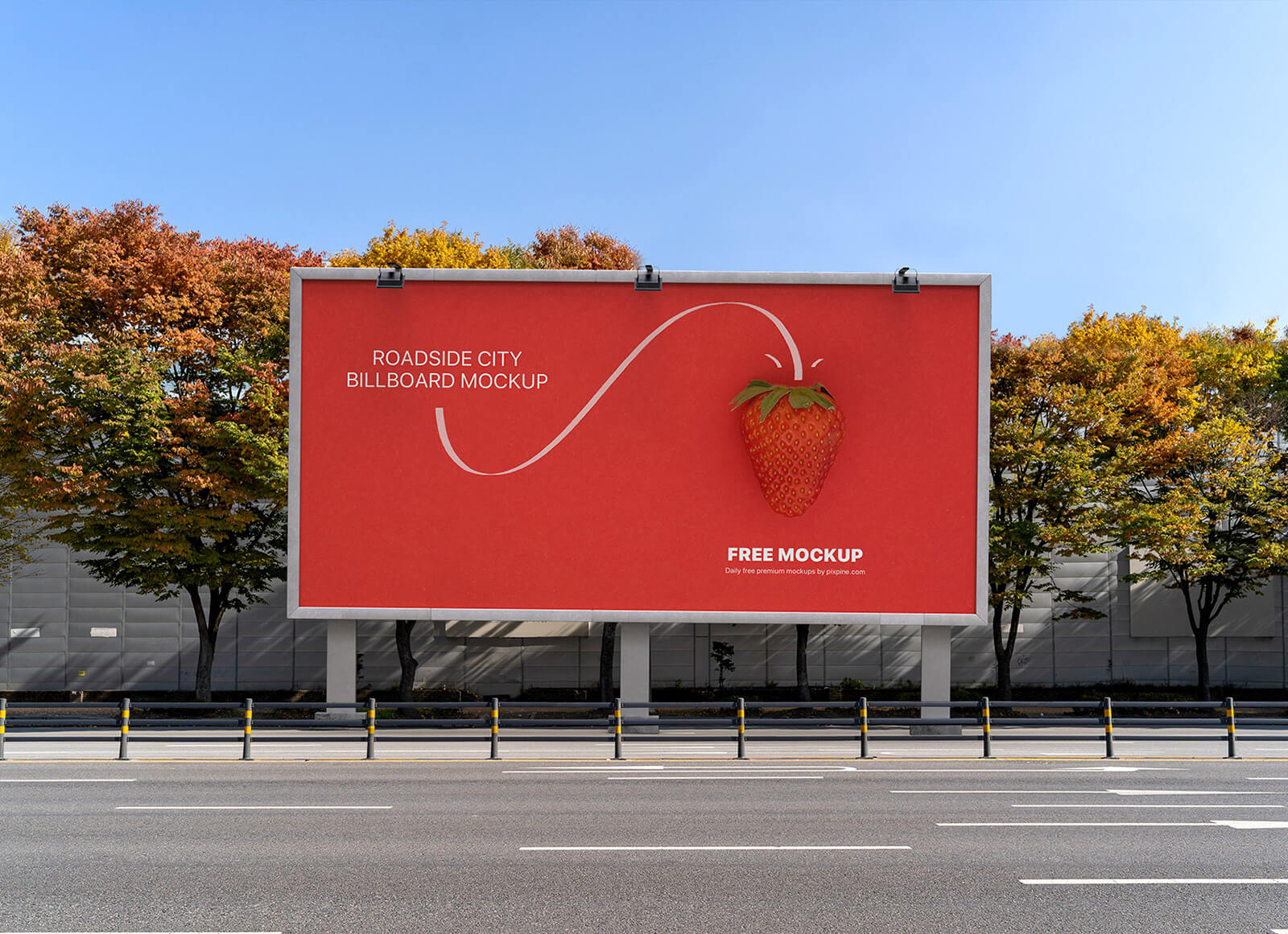 Long Digital Screen Billboard Mockup — — Mockups, Fonts, Graphics ...