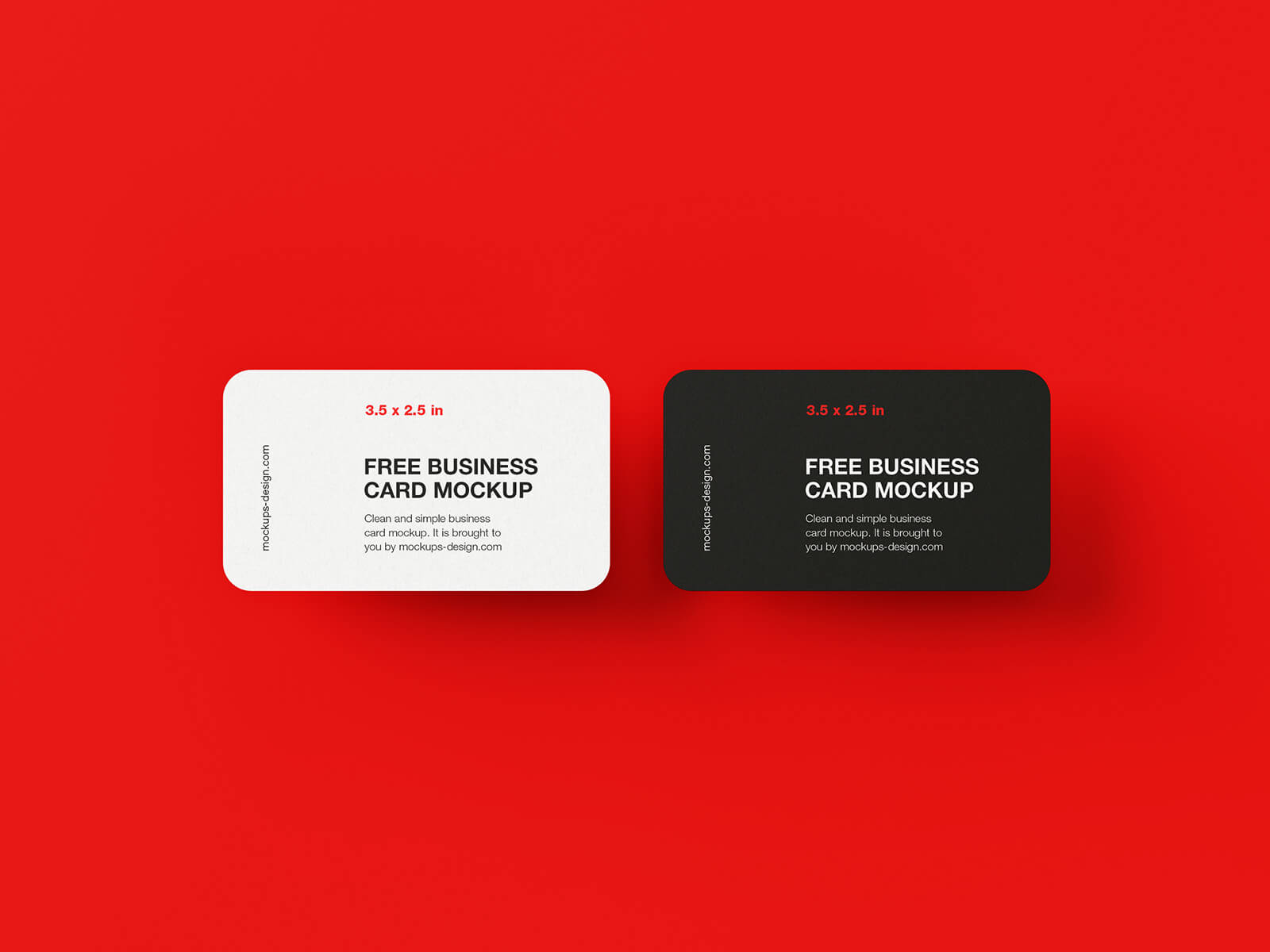 Free 3.5 x 2 Standard Business Card Mockup PSD