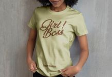 Free-Black-Women-T-Shirt-Mockup-PSD