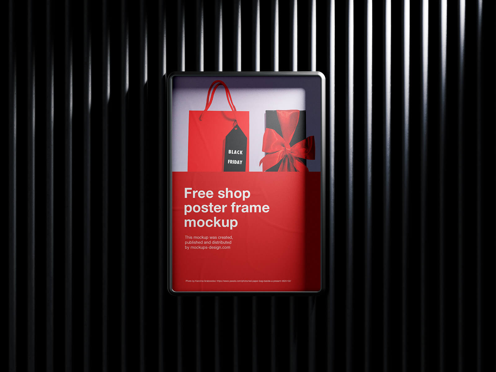 Free Spot Light Shop Poster Mockup PSD Set
