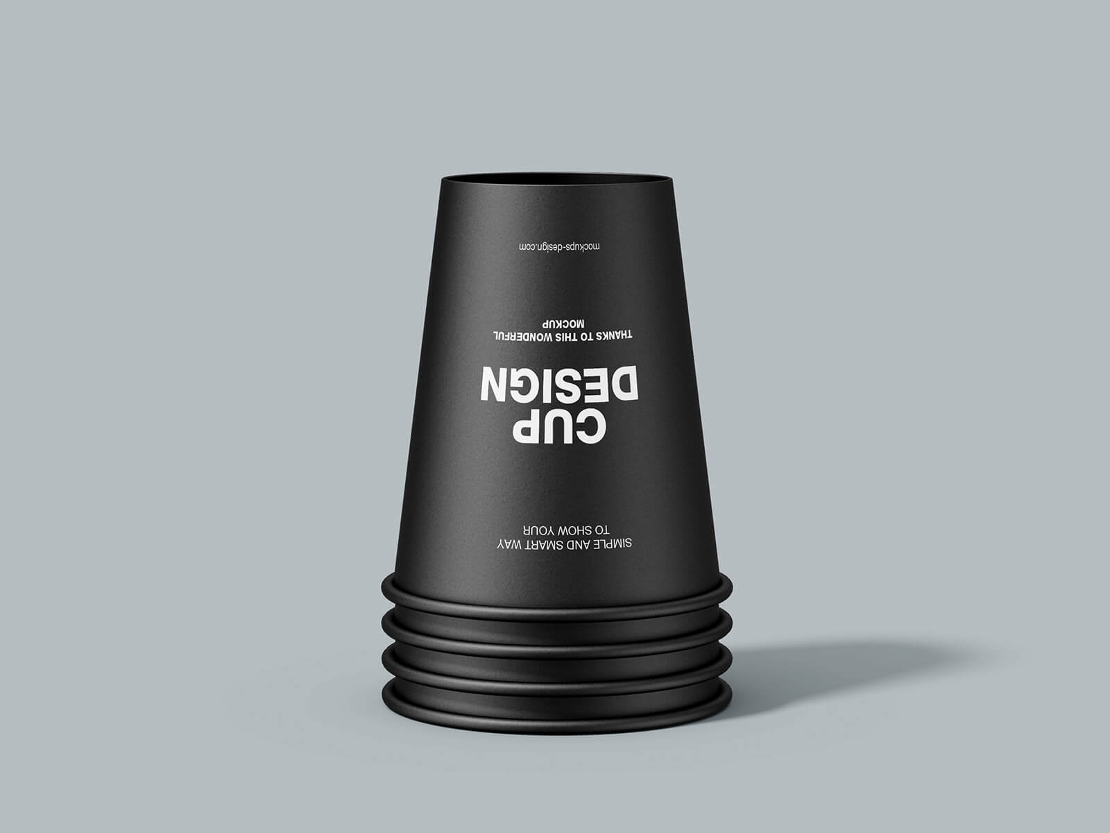 Free Stacked Paper Coffee Cups Mockup PSD Set