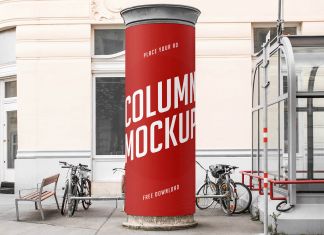 Free-Street-Column-Advertising-Mockup-PSD