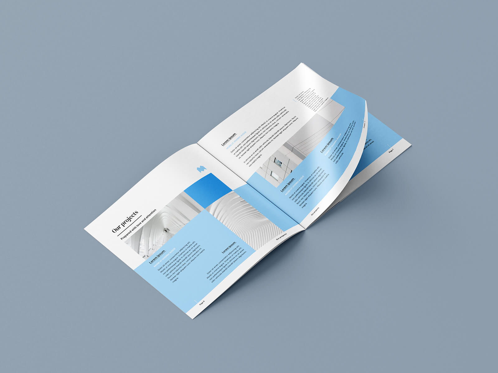 8 Free Paperback Bi-Fold Square Brochure Mockup PSD Files