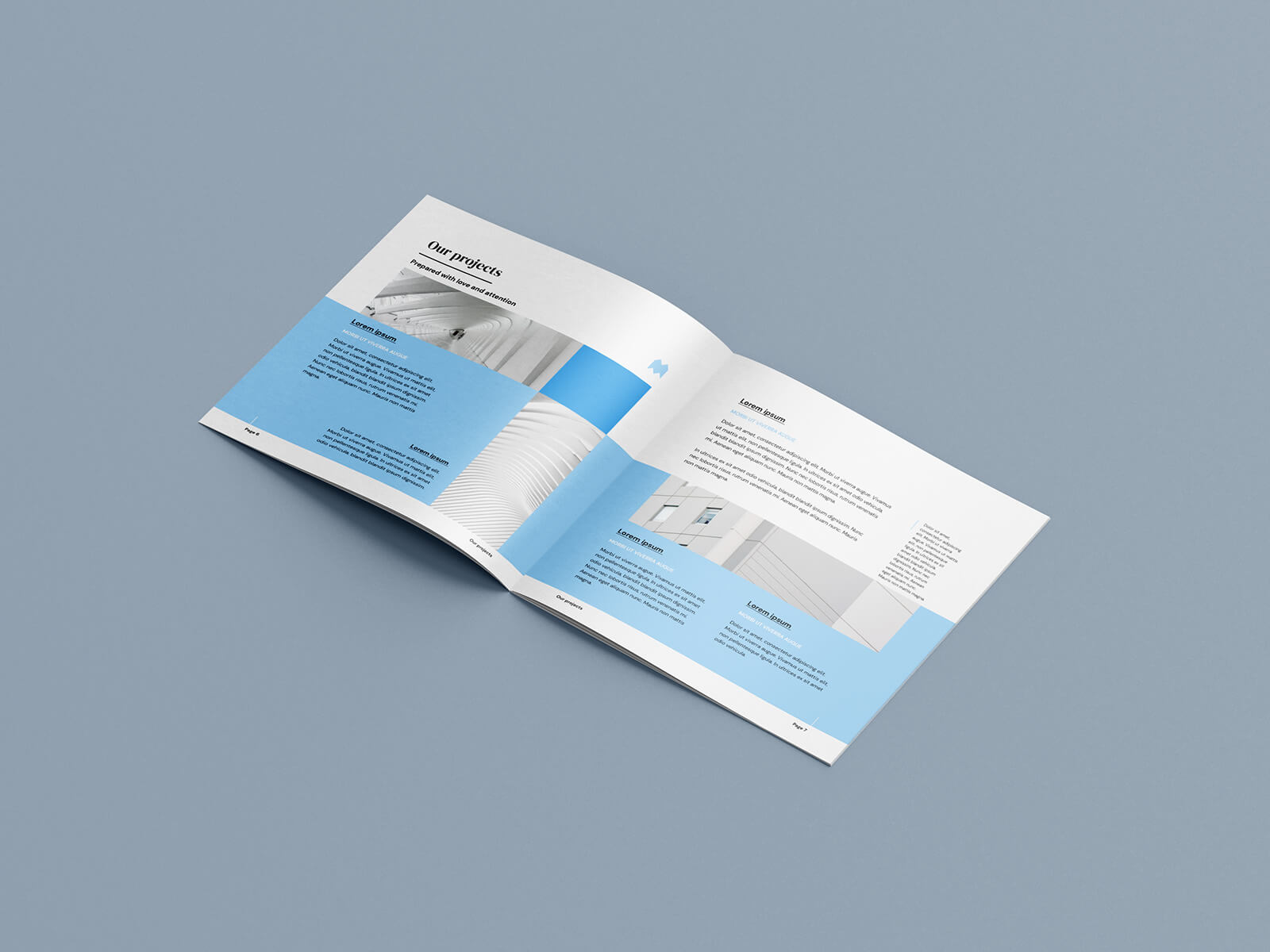 8 Free Paperback Bi-Fold Square Brochure Mockup PSD Files