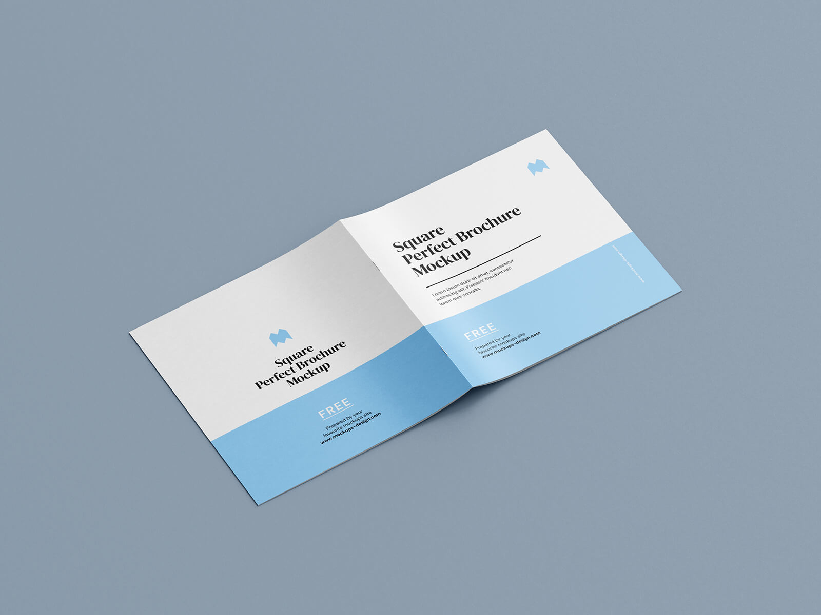 8 Free Paperback Bi-Fold Square Brochure Mockup PSD Files