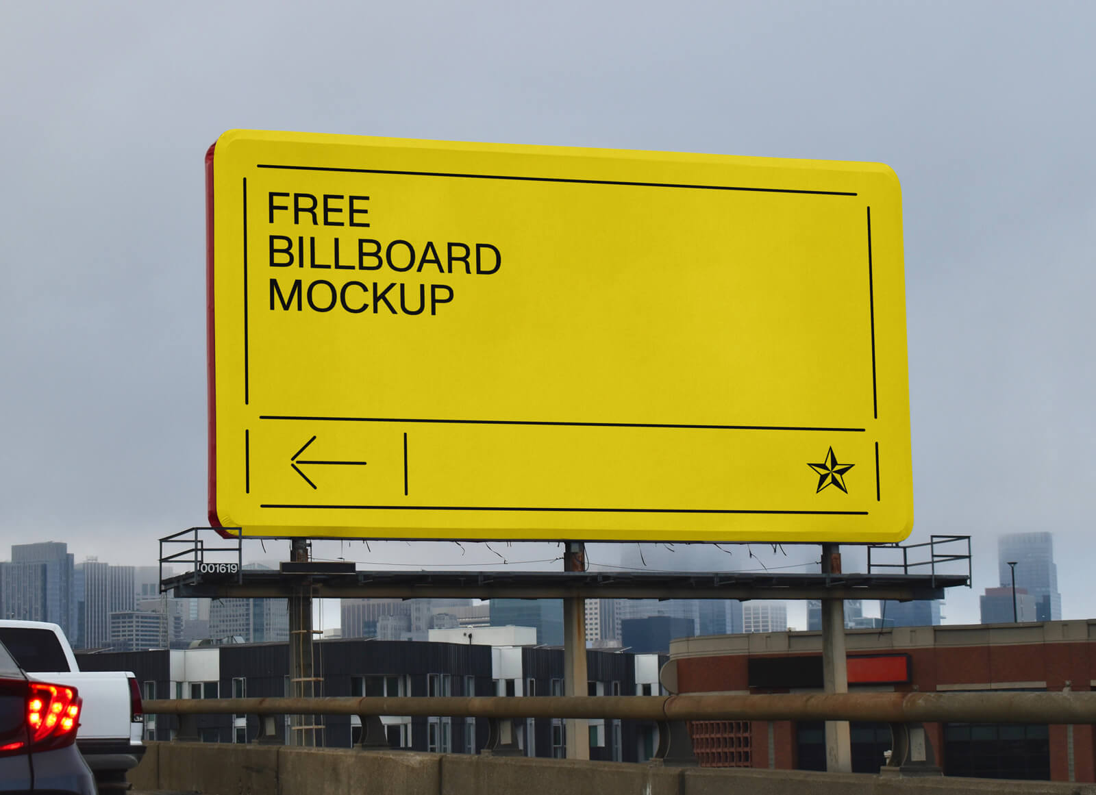 Free City Billboard Mockup PSD