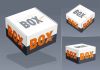 Free Delivery Square Box Mockup PSD Set