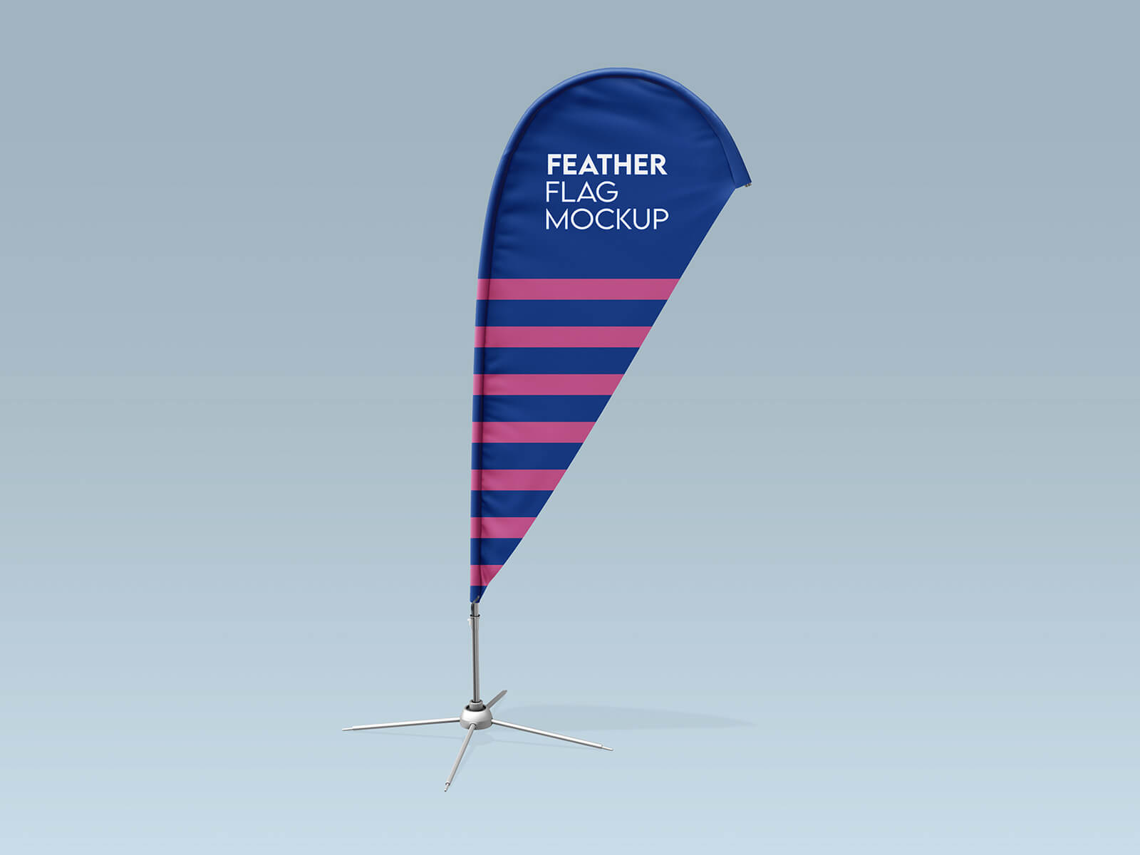 Free Feather Flag Banner Mockup PSD Set