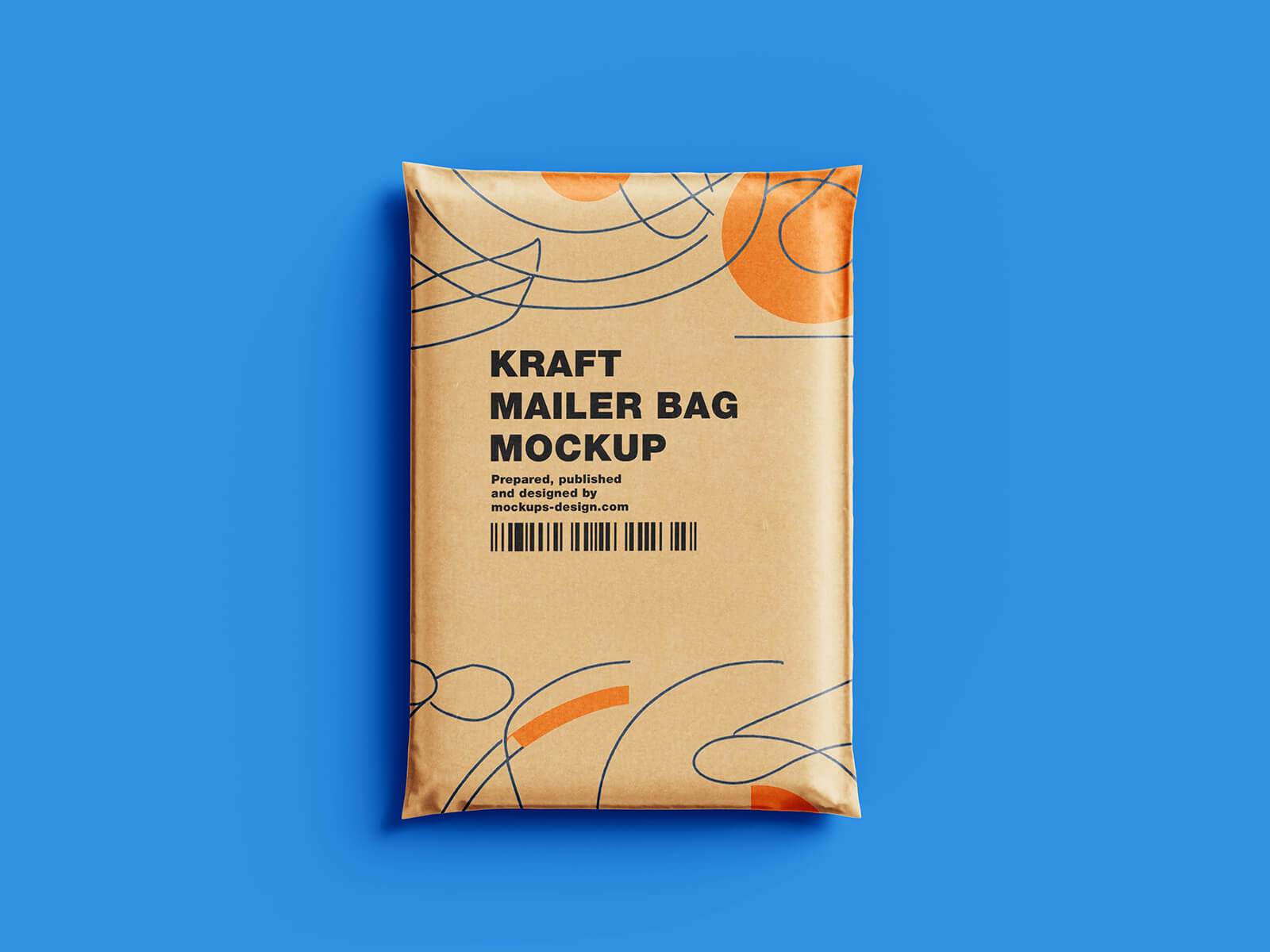 Free Kraft Paper Mailing Bag Mockup PSD