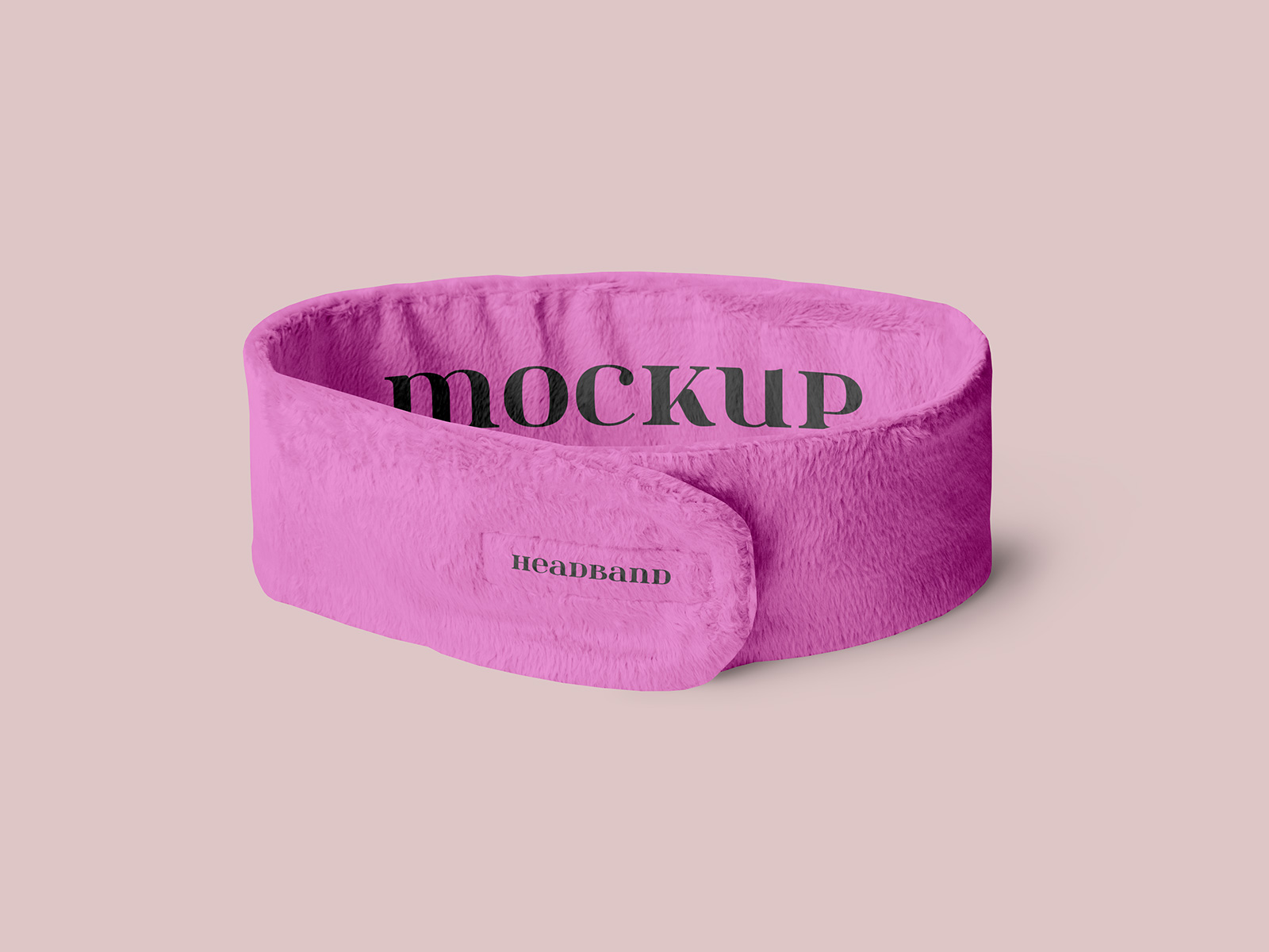 Free Spa Wrap Cosmetic Velcro Headband Mockup PSD