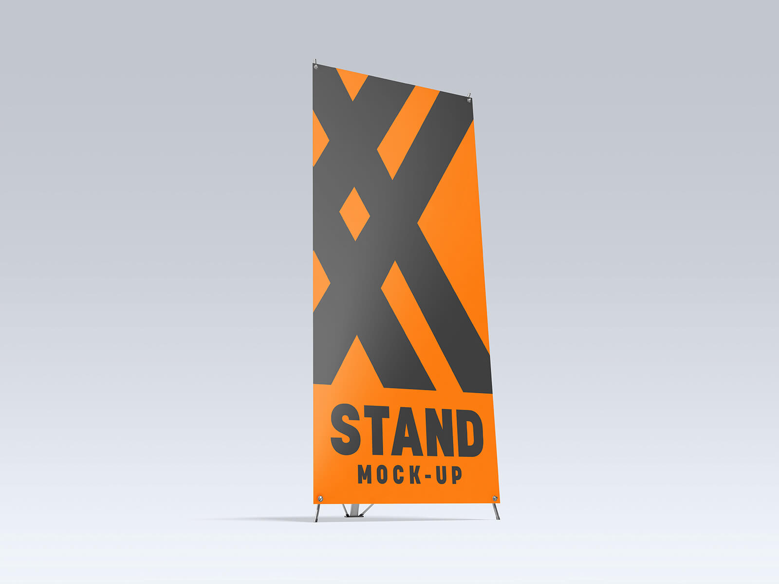 Free Standee X-Stand Banner Mockup PSD