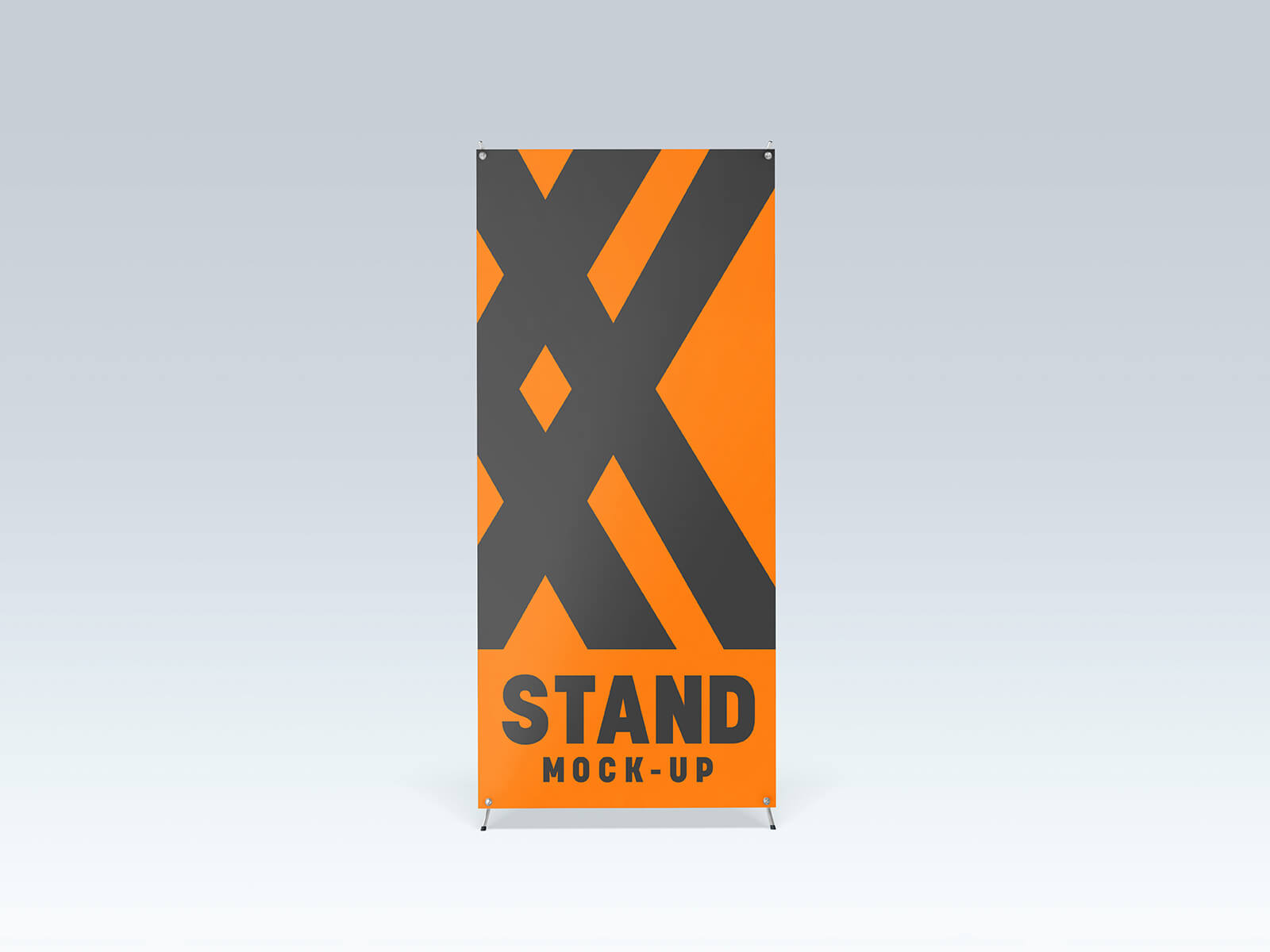 Free Standee X-Stand Banner Mockup PSD