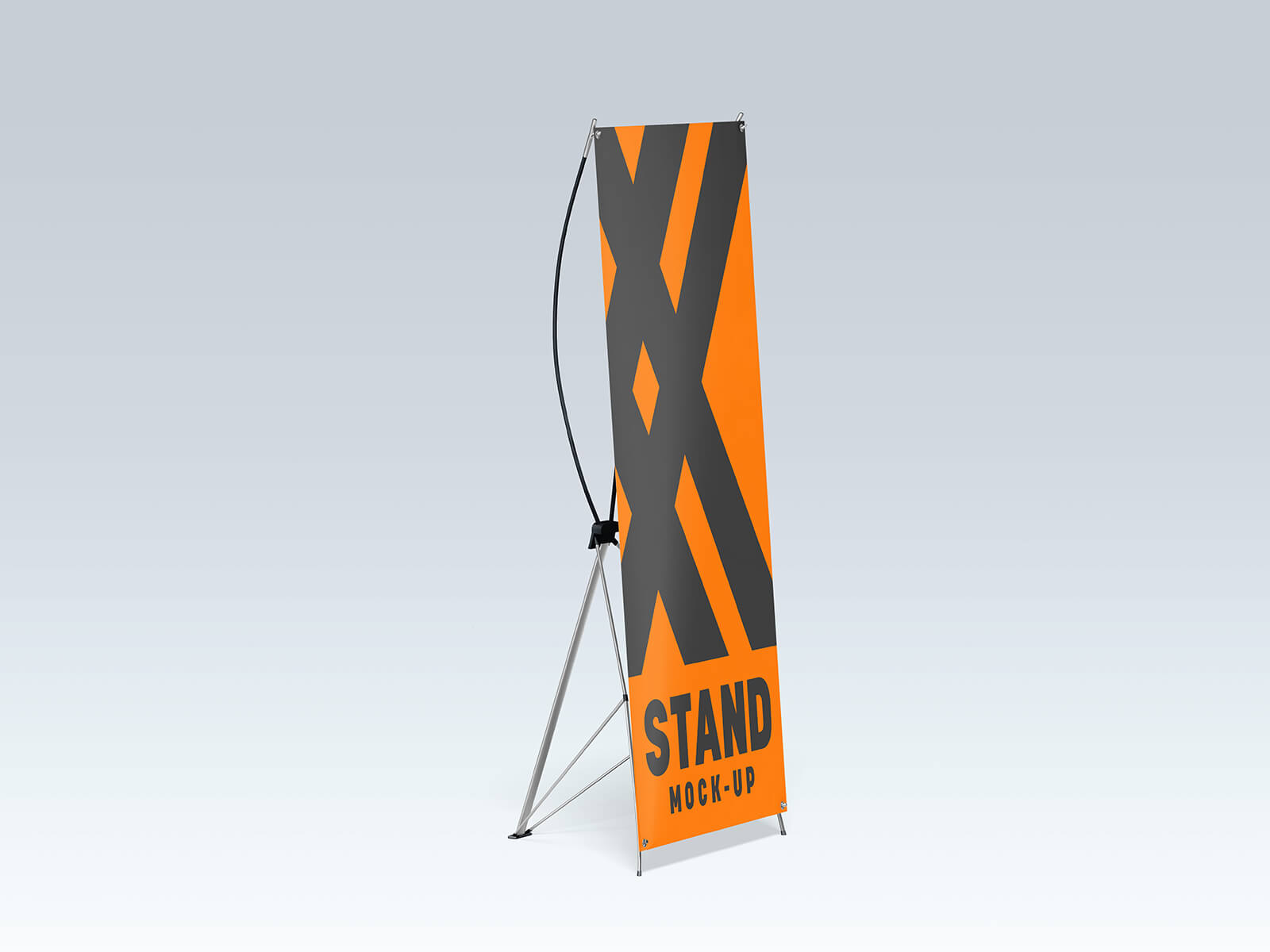 Free Standee X-Stand Banner Mockup PSD
