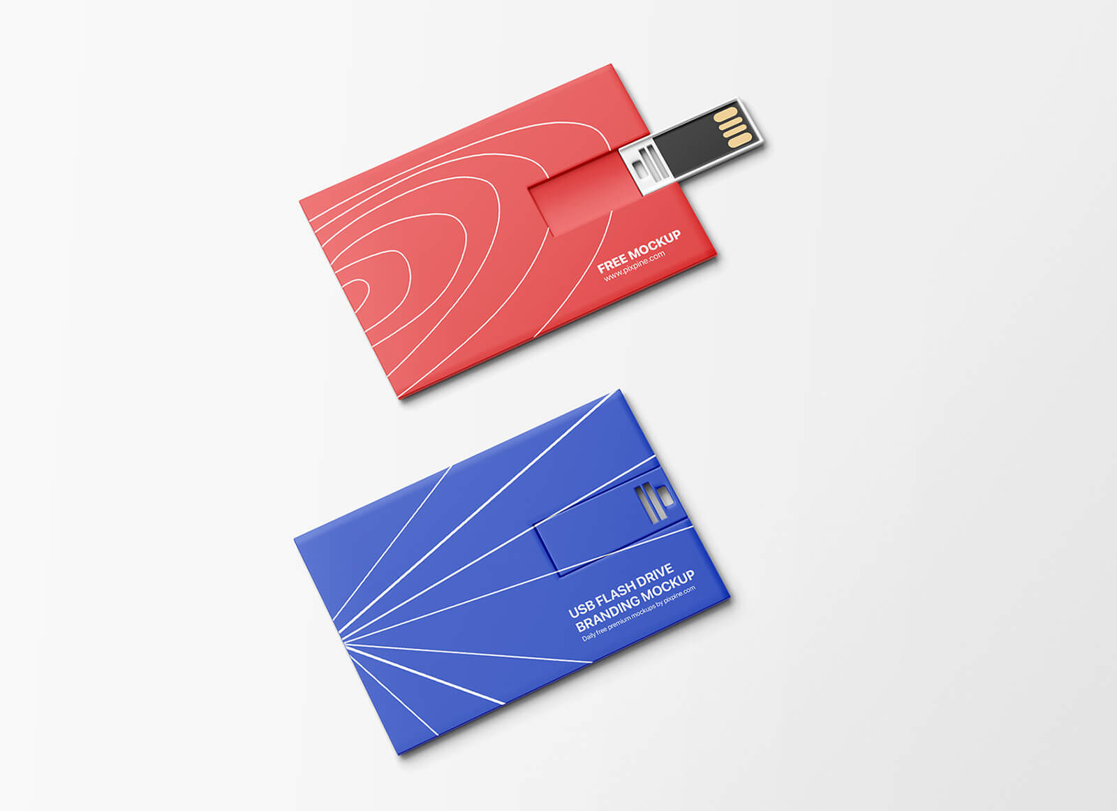 Free Wallet Card USB Flash Drive Mockup PSD