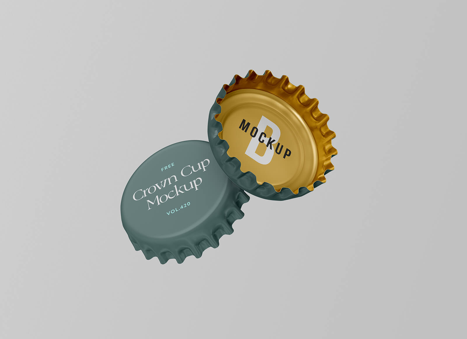 Free Crown Bottle Cap Mockup PSD