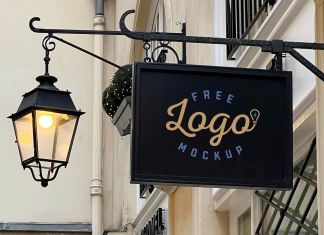 Free Brand Store Signage Logo Mockup PSD