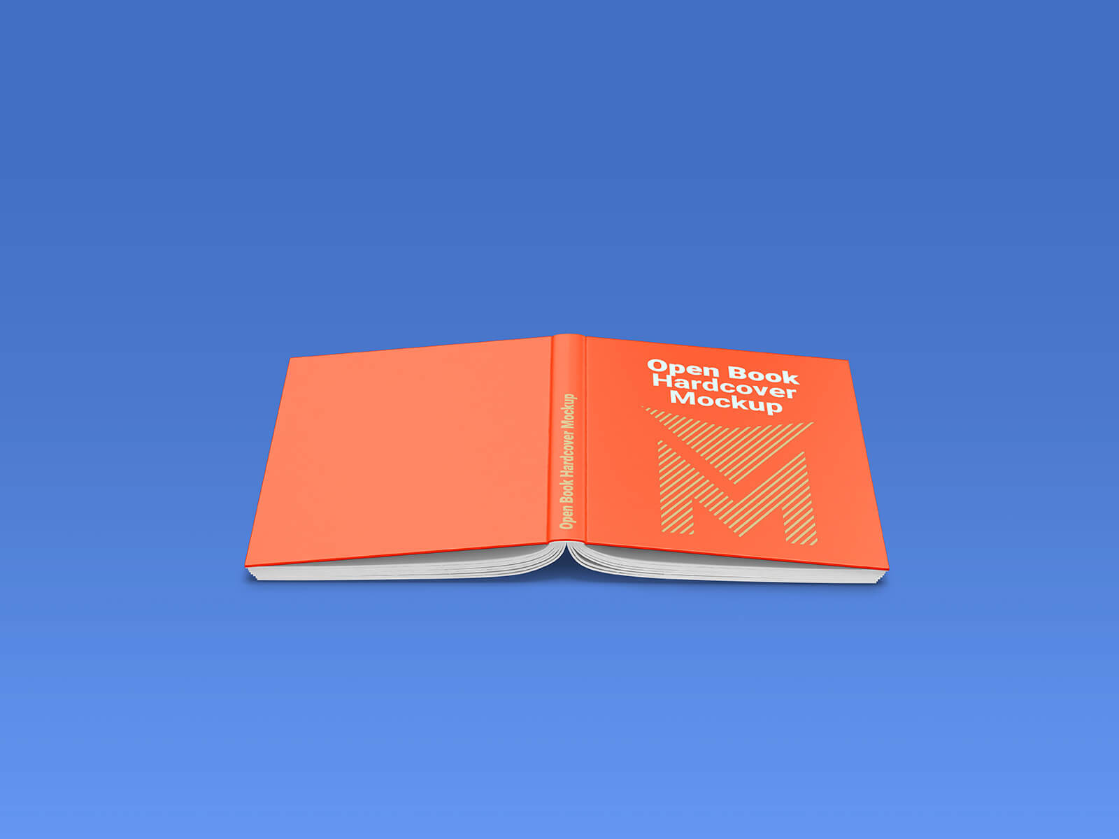 Free Hardcover Open Book Mockup PSD Set 