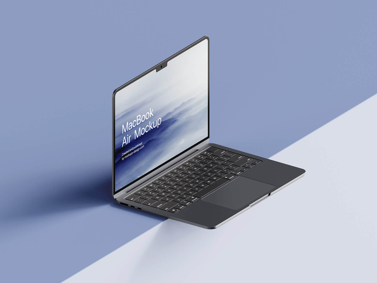 Free MacBook Air M2 Mockup PSD Set