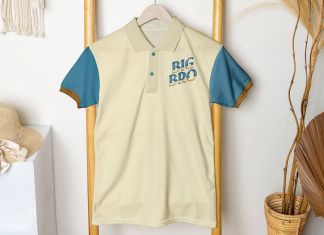 Free Short Sleeves Polo T-Shirt Mockup PSD