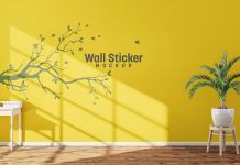 Free-Room-Wall-Sticker-Decal-Mockup-PSD