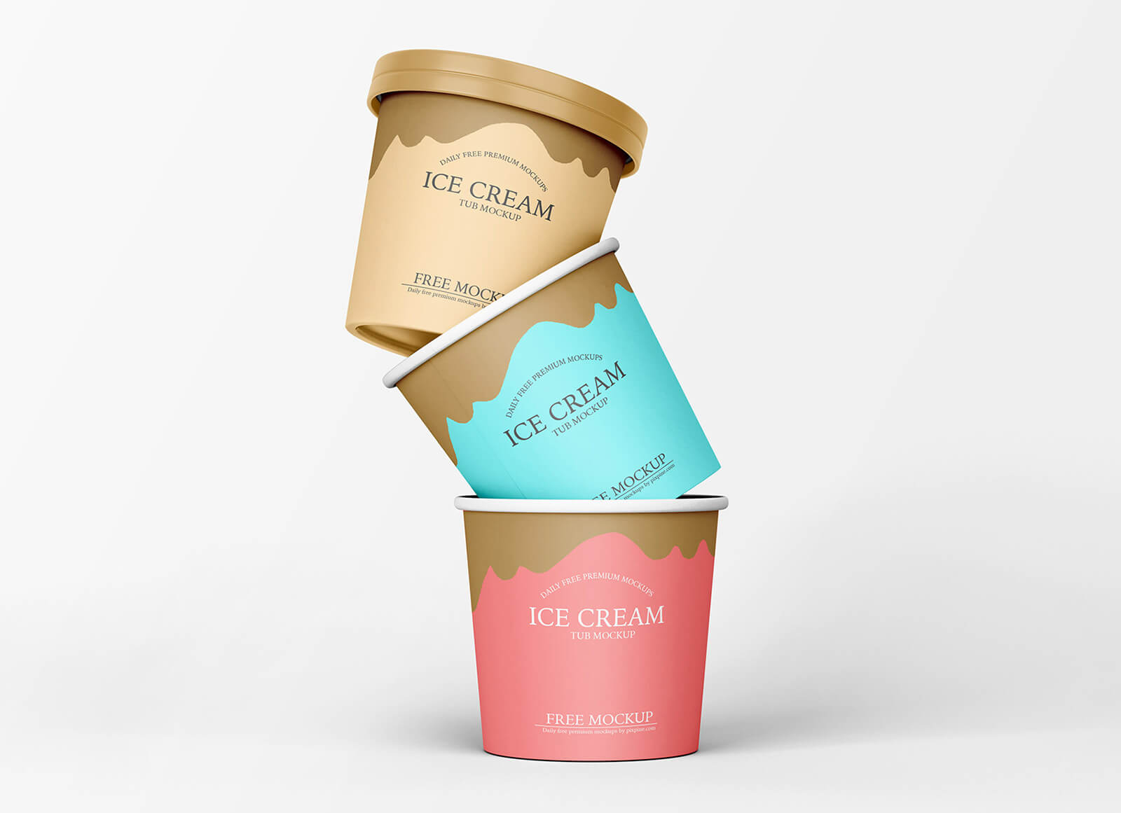 Free Ice Cream Tub Mockup (PSD)