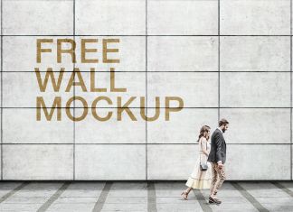 Free Street Wall For Graffiti Mockup PSD
